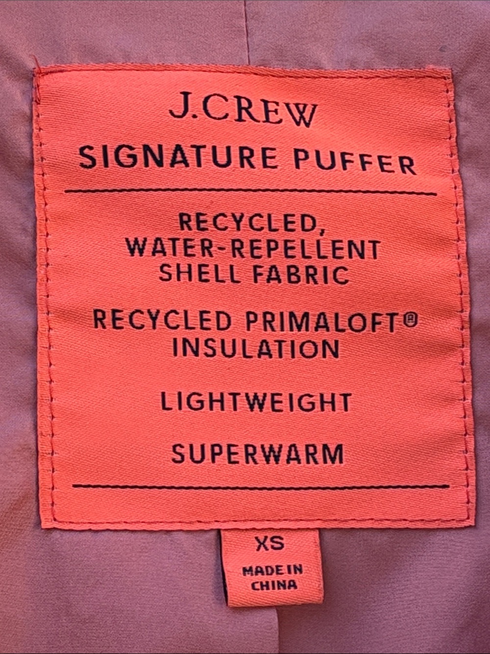 J. Crew XS Signature Puffer with primaloft. - Picture 3 of 9